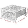 Table basse argentée Design géométrique Aluminium  
