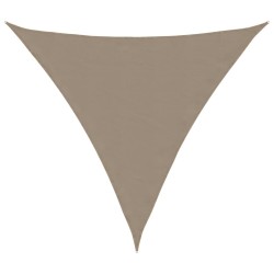 Voile de parasol tissu oxford triangulaire 5x5x5 m taupe 
