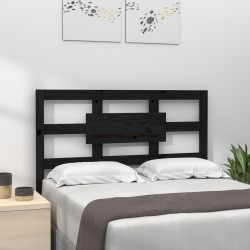 Tête de lit Noir 80,5x4x100 cm Bois massif de pin 