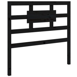 Tête de lit Noir 80,5x4x100 cm Bois massif de pin 