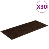 Tapis d'escalier auto-adhésifs 30 pcs marron 60x25 cm 