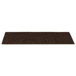 Tapis d'escalier auto-adhésifs 30 pcs marron 60x25 cm 