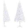 Sapin de Noël artificiel d'angle Blanc 210 cm PVC  