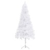 Sapin de Noël artificiel d'angle Blanc 210 cm PVC  