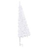 Sapin de Noël artificiel d'angle Blanc 210 cm PVC  