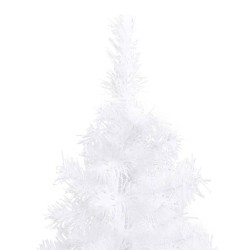 Sapin de Noël artificiel d'angle Blanc 210 cm PVC  
