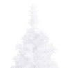 Sapin de Noël artificiel d'angle Blanc 210 cm PVC  