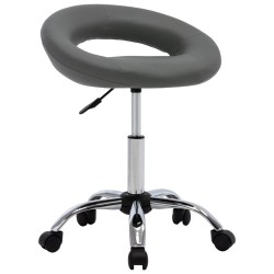 Chaise pivotante de salle à manger Gris Similicuir  
