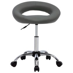 Chaise pivotante de salle à manger Gris Similicuir  