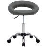 Chaise pivotante de salle à manger Gris Similicuir  