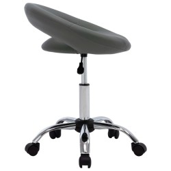 Chaise pivotante de salle à manger Gris Similicuir  