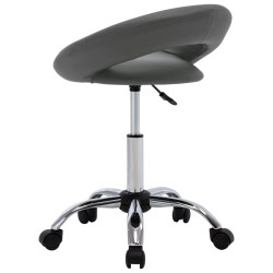 Chaise pivotante de salle à manger Gris Similicuir  