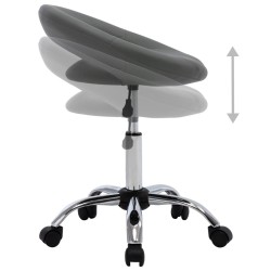 Chaise pivotante de salle à manger Gris Similicuir  