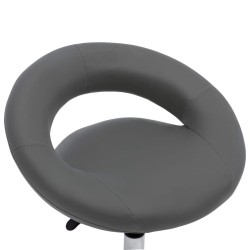 Chaise pivotante de salle à manger Gris Similicuir  