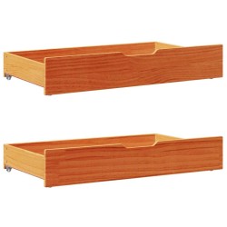 Cadre de lit sans matelas cire marron 200x200cm bois pin massif 