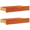 Cadre de lit sans matelas cire marron 200x200cm bois pin massif 
