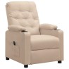 Fauteuil inclinable électrique Crème Tissu 