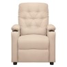 Fauteuil inclinable électrique Crème Tissu 