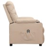 Fauteuil inclinable électrique Crème Tissu 