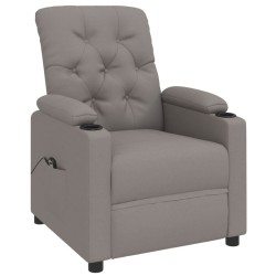 Fauteuil inclinable électrique Taupe Tissu 