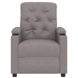 Fauteuil inclinable électrique Taupe Tissu 