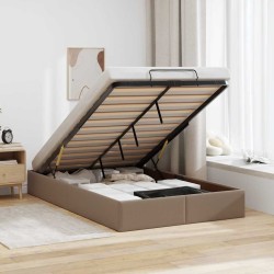 Cadre de lit ottoman sans matelas cappuccino 120x200 cm 