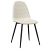 Chaises à manger lot de 6 blanc crème velours 