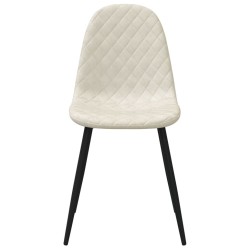 Chaises à manger lot de 6 blanc crème velours 