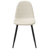 Chaises à manger lot de 6 blanc crème velours 