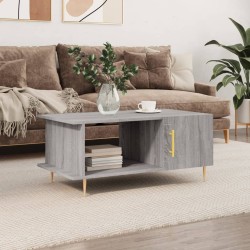 Table basse sonoma gris 90x50x40 cm bois d'ingénierie 