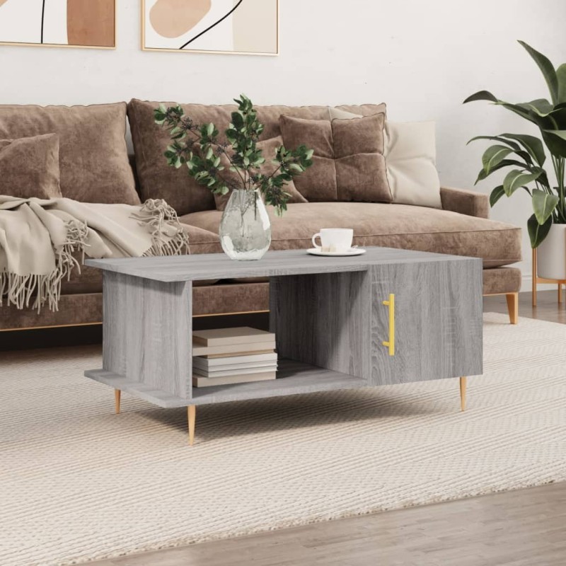 Table basse sonoma gris 90x50x40 cm bois d'ingénierie Table basse sonoma gris 90x50x40 cm bois d'ingénierie