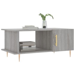 Table basse sonoma gris 90x50x40 cm bois d'ingénierie 