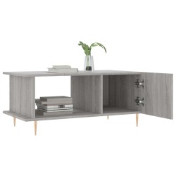 Table basse sonoma gris 90x50x40 cm bois d'ingénierie 