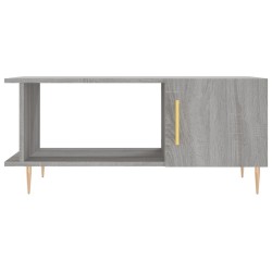Table basse sonoma gris 90x50x40 cm bois d'ingénierie 
