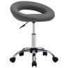 Chaise de travail roulante Gris Similicuir 