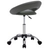 Chaise de travail roulante Gris Similicuir 
