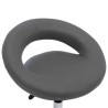 Chaise de travail roulante Gris Similicuir 