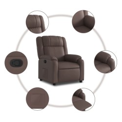 Fauteuil inclinable Marron Similicuir 