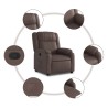 Fauteuil inclinable Marron Similicuir 