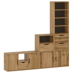 Meubles TV 4 pcs avec rangement ODDA bois de pin massif 