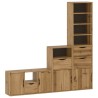 Meubles TV 4 pcs avec rangement ODDA bois de pin massif 