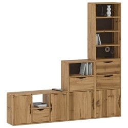 Meubles TV 4 pcs avec rangement ODDA bois de pin massif 