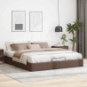 Cadre de lit ottoman sans matelas marron 180x200 cm similicuir 