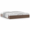 Cadre de lit ottoman sans matelas marron 180x200 cm similicuir 
