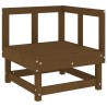 Canapé d'angle de jardin marron miel bois de pin solide 
