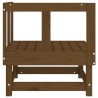 Canapé d'angle de jardin marron miel bois de pin solide 