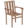 Chaises de jardin lot de 2 et coussins bleu Bois de teck massif 