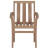 Chaises de jardin lot de 2 et coussins bleu Bois de teck massif 