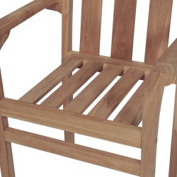 Chaises de jardin lot de 2 et coussins bleu Bois de teck massif 