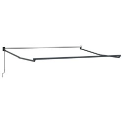 Auvent rétractable anthracite/blanc 3x2,5 m tissu et aluminium 